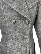 Load image into Gallery viewer, 1950's Style Reproduction Fit and Flair Coat by Doghouse Vintage - Grey Wool Mix - Size 20