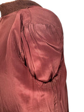 Load image into Gallery viewer, Original 1940's Faux Fur Dark Brown Teddy Bear Edge to Edge Jacket - Bust 36 38