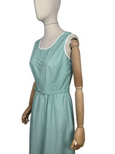 Load image into Gallery viewer, Original 1950's Green and White Check Three Piece Dress, Bolero and Belt Set by Kerrybrooke - Bust 38