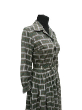 Load image into Gallery viewer, Original 1950's 1960's Geometric Print Cotton Belted Day Dress - Bust 33 34 *