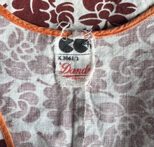 Load image into Gallery viewer, Original 1940's CC41 Brown and White Cotton Apron in Floral Print - Bust 34 36