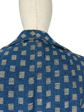 Load image into Gallery viewer, Original 1940's Grey, Black and Cobalt Blue Beaded Wool Jacket - Bust 38