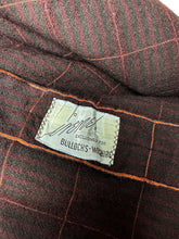 Load image into Gallery viewer, Original 1950's Brown and Rust Wool Plaid Wiggle Dress with Amazing Button Detail - Bust 32 *