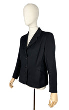 Load image into Gallery viewer, Original 1940's Inky Black Wool Single Breasted Suit Jacket - Bust 40