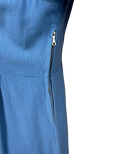 Load image into Gallery viewer, Original Late 1940's Cornflower Blue Lightweight Wool Day Dress - Bust 34 35