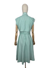 Load image into Gallery viewer, Original 1950's Green and White Check Three Piece Dress, Bolero and Belt Set by Kerrybrooke - Bust 38