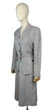 Load image into Gallery viewer, Original 1940's Red, Black and White Fine Houndstooth Check Lightweight Wool Suit - Bust 40"