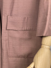 Load image into Gallery viewer, Original 1950's Light Brown Grosgrain Edge to Edge Duster Coat - Bust 44 46