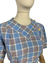 Load image into Gallery viewer, Original Early 1930's Blue, White, Red and Yellow Cotton Chore Dress - Bust 34 36