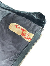 Load image into Gallery viewer, Original 1950’s Black Velvet Halterneck Full Length Evening Dress with Beaded Bodice - Bust 32 33