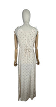 Load image into Gallery viewer, Original 1930’s Pure Silk Nightdress with Teeny Pink and Blue Floral Rose Print - Bust 34