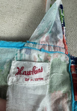 Load image into Gallery viewer, Original 1940's Hawkins of Preston CC41 Apron - Green, Blue, Orange and Turquoise Abstract Print - Bust 34 36