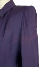 Load image into Gallery viewer, Wounded but Wearable Original 1940's Purple Wool Single Breasted Jacket - Bust 36