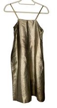 Load image into Gallery viewer, Original 1920’s Black Silk Dress with Fabulous Gold Lame Slip - Bust 32 *