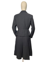 Load image into Gallery viewer, Original 1950's Dark Blue Grey Hebe Skirt Suit - Bust 38