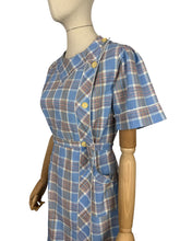 Load image into Gallery viewer, Original Early 1930's Blue, White, Red and Yellow Cotton Chore Dress - Bust 34 36