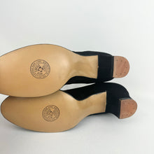 Load image into Gallery viewer, Original 1950's Black Suede Red Cross Court Shoes - Deadstock - Narrow UK 4 *
