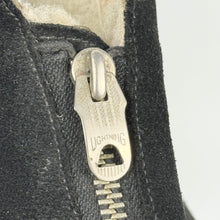Load image into Gallery viewer, Original 1950's Morlands Fur Lined Black Suede Zip Front Winter Boots - UK 6 6.5