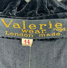 Load image into Gallery viewer, Vintage 1970's does 1930's Black Cotton Velvet Cropped Jacket with Frilled Edge Collar - Bust 34" *