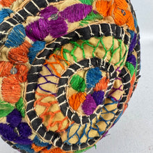 Load image into Gallery viewer, Antique Early 20th Century Black Embroidered Drawstring Bag - 1910 1920