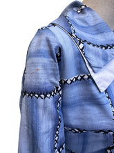 Load image into Gallery viewer, Original 1950’s Blue and White Cotton Day Dress with Double Collar - Bust 38