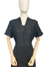 Load image into Gallery viewer, Original 1950's Marldena Model Little Black Lace Cocktail Dress with Beading - Bust 40 42 *