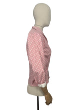 Load image into Gallery viewer, Original 1950’s Pink and White Polka Dot Lightweight Cotton Summer Jacket or Blouse - Bust 38 *