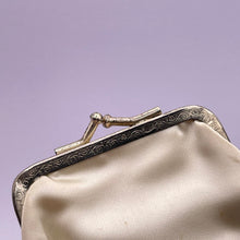 Load image into Gallery viewer, Original 1950's Evening Clutch Bag and Coin Purse Featuring Seed Beads in Shades of Silver *