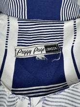 Load image into Gallery viewer, Original 1950's Peggy Page Navy and White Check Day Dress - Bust 36 37 *