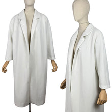 Load image into Gallery viewer, Original 1950's 1960's Dumarsel White Waffle Texture Edge to Edge Coat - Bust 40 42 44 46