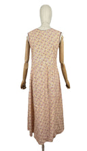 Load image into Gallery viewer, Original 1930's Brown, Mustard, Rust and White Geometric Print Cotton Apron - Great Chore Dress - Would Make A Great Summer Dress - Bust 34 35 *