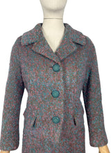Load image into Gallery viewer, Original Late 1950's or Early 1960's Vibrant Wool Hebe Skirt Suit - Bust 36