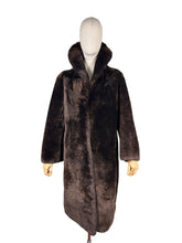 Load image into Gallery viewer, Original 1940’s Brown Beaver Lamb Real Fur Coat - Great Winter Coat