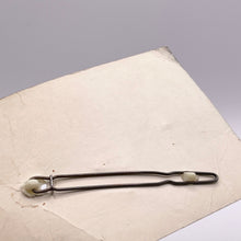 Load image into Gallery viewer, Original 1950's Ivory Pearlised Plastic Hair Clip on Original Card - Vintage Hair Barette