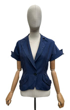 Load image into Gallery viewer, Original 1940's 1950's Navy Blue Jacket by IKE CLARKE Dallas - Bust 36 37