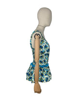 Load image into Gallery viewer, Original 1950's 1960's Aquapoise Swimsuit in Blue and Green - Bust 34 *