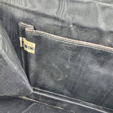 Load image into Gallery viewer, Original 1940's 1950's Black Fabric Covered Clutch Bag with Diamond Trio Paste Trim