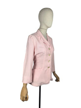 Load image into Gallery viewer, Wounded But Wearable Original 1940's Wonderkool Pale Pink Linen Jacket - Bust 36 37