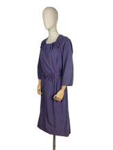 Load image into Gallery viewer, Original Volup 1950's Lavender Blue Beaded Wool Dress with Bow Belt - Bust 40 42 *