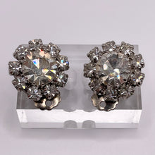 Load image into Gallery viewer, Original 1950's Clear Claw Set Paste Clip-on Earrings