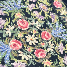 Load image into Gallery viewer, Absolutely Stunning Original 1950’s Black Handpainted Floral Beaded Evening Box Bag by Waldybag - Highly Collectible