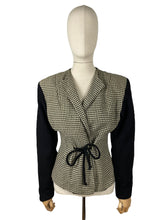 Load image into Gallery viewer, Original 1940’s Gimbel Brothers Black and White Check Jacket - Bust 36 38