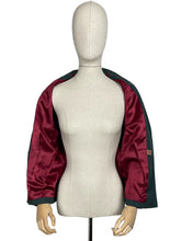 Load image into Gallery viewer, Original 1950's Women's Royal Voluntary Service Green Wool Jacket with Cherry Red Lining - Bust 38 *