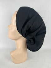 Load image into Gallery viewer, Original 1940's Black Wool Snood from Bergdorf Goodman The Plaza New York