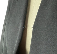 Load image into Gallery viewer, Original 1940's Black Worsted Wool Edge to Edge Coat by Jaypee - Bust 38 40 *
