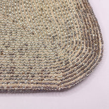 Load image into Gallery viewer, Original 1950's Evening Clutch Bag and Coin Purse Featuring Seed Beads in Shades of Silver *