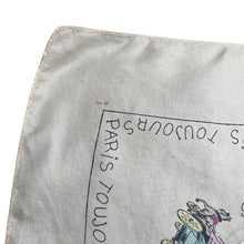 Load image into Gallery viewer, Original 1950's Fine Silk French Tourist Scarf from Paris - Beautifully Intricate Scenes - Great Headscarf