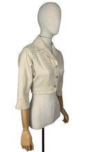 Load image into Gallery viewer, Original 1950's Oatmeal Wool Cropped Jacket by Richard Shop - Bust 32 34