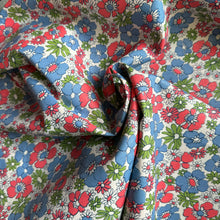 Load image into Gallery viewer, Original 1940's White, Red, Blue and Green Medium Weight Cotton Dressmaking Fabric - 36" x 88"