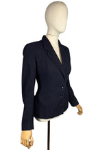 Load image into Gallery viewer, Original 1930's Dark Blue Single Breasted Wool Sports Jacket by Matita - Bust 36 *